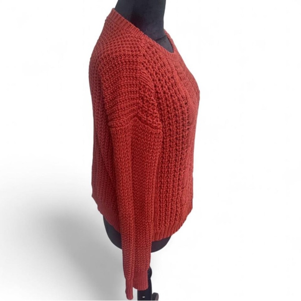 Cupio Rust Colored Cable Knit Sweater - image 2